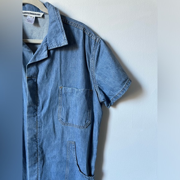 Caron Callahan Crawford Blue Denim Jumpsuit | size M - Picture 5 of 7